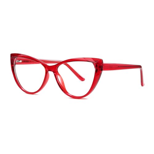 Image of Blue Light Glasses Cateye Women Fake Eyeglasses Anti Eye Strain Computer Glasses Clear Lens