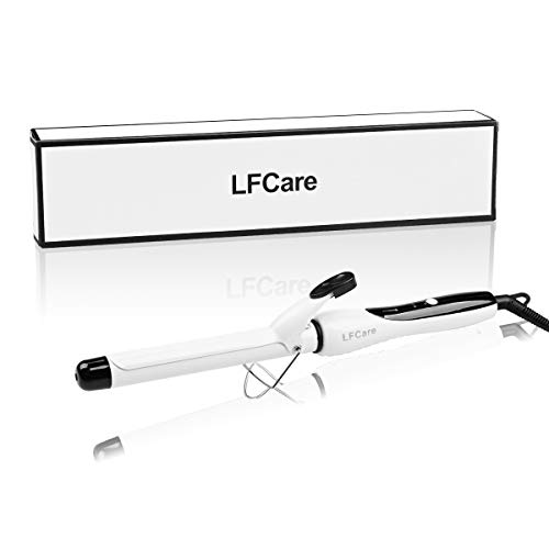 PODAZZ CURLING IRON, rizos multifuncionales con exhibición LED 100-230 ℃ Rizadores de 25 mm de recubrimiento de cerámica para cabello largo/corto