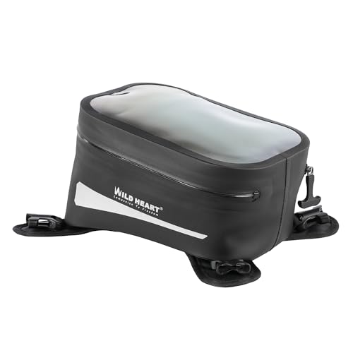 WILD HEARTオートバイタンクバッグは、ほとんどのオートバイアウトドアライディングアクセサリーと互換性があります(クリアブラック)