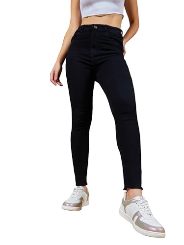 Image of Dolce Crudo Women's Skinny Fit High Rise Cropped Length Stretchable Denim Jeans