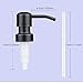 KEEGH Soap Dispenser Replacement Pump, 4pack Rust-proof Stainless Steel with Black Metal Coated Pumps Fit Standard 8oz / 16oz Boston Round Bottles