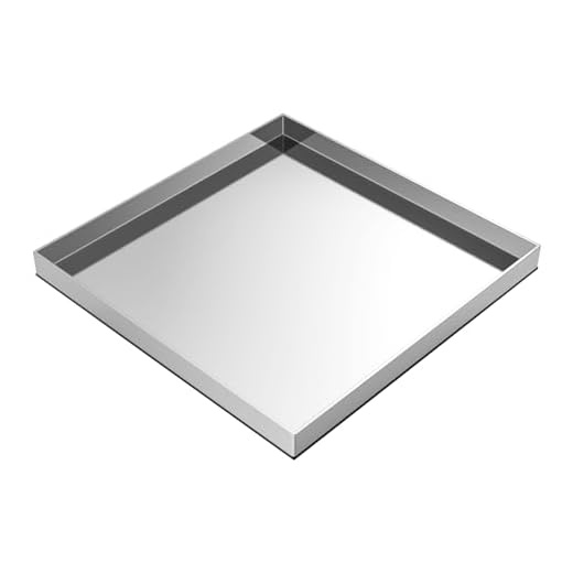 KEESHA Washing Machine Drain Pan- 30’’ x 28’’ x 2.8’’ Heavy Duty 304 Stainless Steel Washing Machine Pan, 18 GA Thickness Washer Pan for Floor Protection, No Hole, Keep Floors from Leaks or Overflow