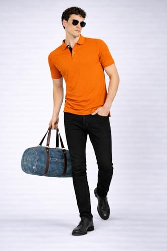Image of Cotton Polo T-Shirt for Men | Solid Color Regular Fit Collar Neck T-Shirt
