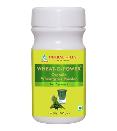 Image of Herbal Hills Wheatgrass Powder, (100 gm Pack) | Supports Detox, Immunity & Energy | Ayurvedic Green Superfood For Daily Wellness & Alkaline Balance | With Fresh Wheatgrass Leaves