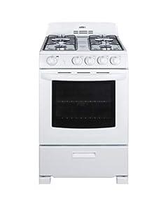 Summit RG244WS 24 Inch Wide 2.9 Cu. Ft. Free Standing Gas Range with Broiler Compartment