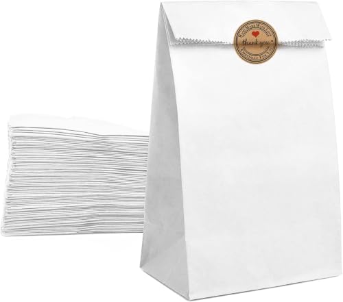 Grocery Paper Bags, 6# Size, 35# Basis Weight, 5.88" x 3.63" x 11", White, 500/Bundle