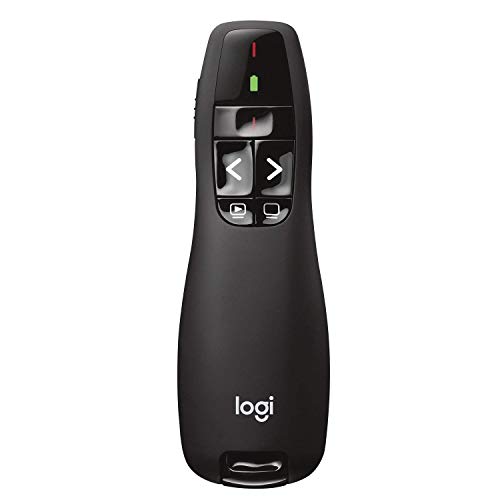 Logitech R400 Presenter, Kabellose 2.4 GHz Verbindung via USB-Empfänger, 15m Reichweite, Roter Laserpointer, - Schwarz (Generalüberholt) Logitech R400 Presenter, Kabellose 2.4 GHz Verbindung via USB-Empfänger, 15m Reichweite, Roter Laserpointer, - Schwarz (Generalüberholt)