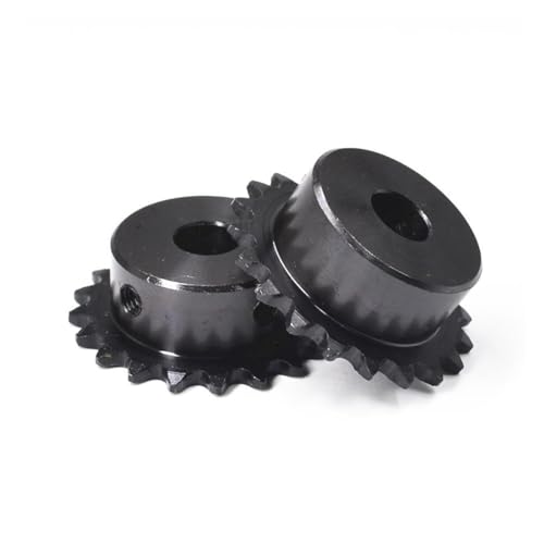 Bevel Gear Pinion Hardware Mechanical 04C 15Teeth - 30 Teeth Sprocket Wheel Bore 14mm 45# Steel Industrial Chain Gear with Top Wire Motor Chain Drive(04C-18 Teeth)