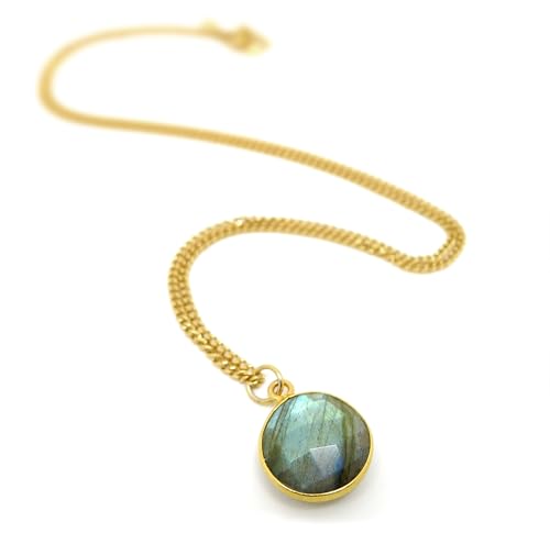 Pendentif Labradorite plaqué or, le bijou protecteur fabriqué en France