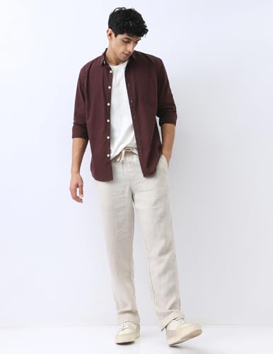Image of Urbano Fashion Men's Cotton Full Sleeve Regular Fit Casual Solid Shirt