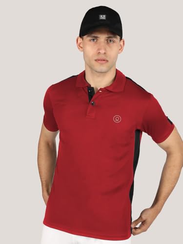 Image of CHKOKKO Men's Active Sports Wear Polo Half Sleeve Gym Tshirt with Button Collar Quick Dry Breathable Perfect for Workout Running Regular Fit Pack of 2