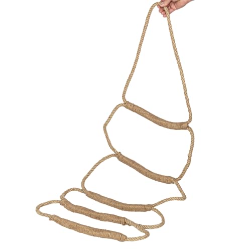 NKlaus Hängeleiter aus Jute 5 Stufen 170x37,5cm Strickleiter Takelage Deko Tauwerk 14962