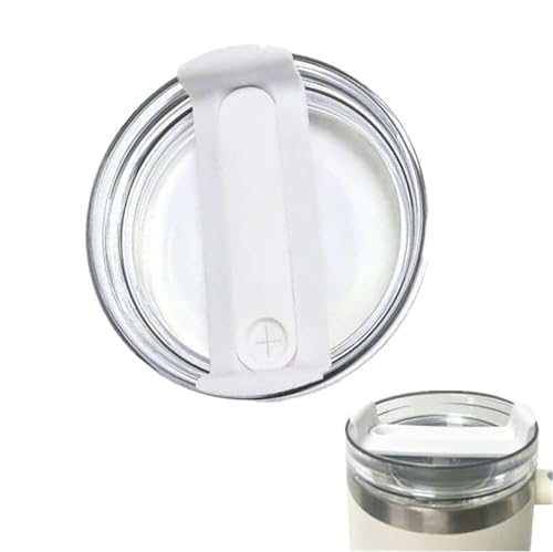 1 Pcs Replacement 40 oz Tumbler Lid Compatible with Stanley Cup, Dustproof Spill Proof Splash Resistant Tumbler Covers Fit for Stanley Tumbler and More Coffee Mugs (White)