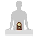 Bulova B7467 Hardwick Mantel Clock | Traditional Hardwood Case with Walnut Finish | Roman Numerals | Elegant Timepiece for Home or Office - Image 4
