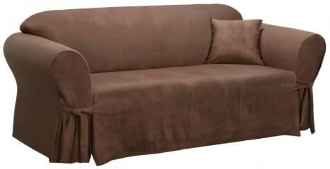 Luxurious Soft Suede Chocolate Futon Slipcover with Zipper Closure