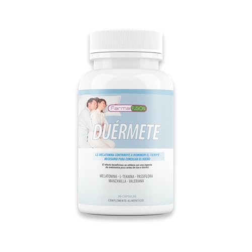 Duérmete | Cápsulas para Dormir con Melatonina Pura, L-Teanina, Valeriana, Pasiflora y Manzanilla | Sueño Reparador y Descanso Continuo | Combate el Insomnio y el Estrés | Formula Natural | 60u