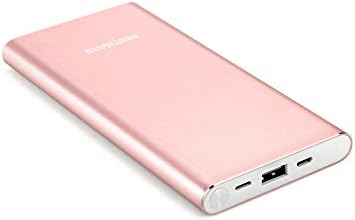 BESTMARS 10000mAh Quick Charge Portable Charger Fast Charging Power Bank Slim Back Up Battery Pack Compatible for iPhone X XS MAX XR 8 7 6 6s Plus iPad Android Samsung Galaxy Cell Phone Rose Gold Pink