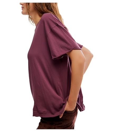 Free People Women's Nina Tee, Maroon2