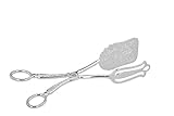 Dekolust Gebäckzange, Silber, 22 cm x 5 cm x 5,5 cm, 1 Stück, Metall, Modern, Versilbert mit Verzierung, vielseitig in der Küche und am Eßtisch einsetzbar