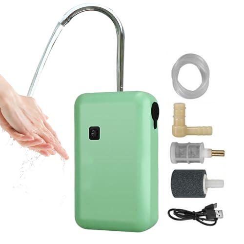 Pompe à Air Du Réservoir De Poisson – Aerateur D'Aquarium | Oxygene Automatik Anti-Pussière | Zubehör D'Aquarium Portable Pour Nettoyage und Oxygenation Griff Ergonomisch Antider Basis