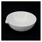 Glassware Labware 100ml Ceramic Dish Round Bottom With Spout For Laboratory