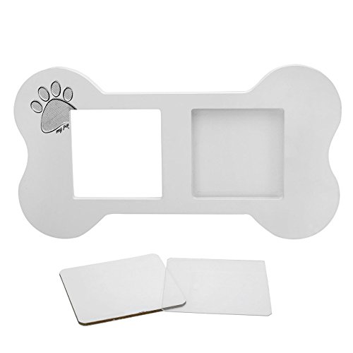 Cozycabin Pet Paw Prints Keepsake Memorial Photo Frame, Desk Photo Frame Modern Wall Hanging Frames With Clay Imprint Kit Perfect Pets Keepsake 13"X 7" #TOP7