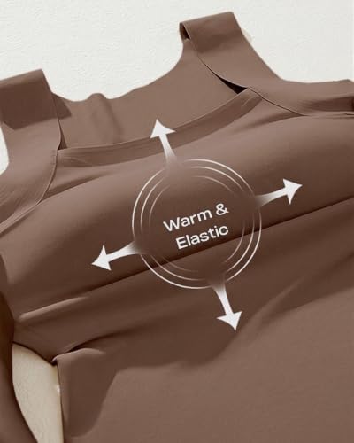 Image of CHICME Womens U Neck Shapewear Built-in Bra Tank High Strechy Sleeveless Slim Fit Tops Camisole Workout Tops