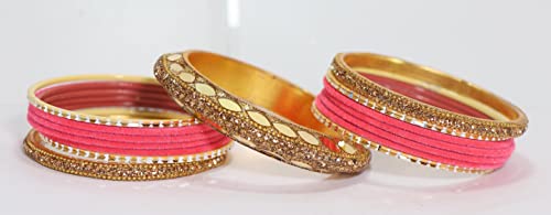 Zircon Gemstone Velvet Chuda Set For Girls