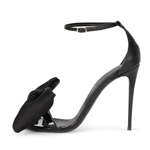 Women's Bow High Sandals Round Open Toe Stiletto High Heels Sexy Wedding Party Strappy Heels Sandals4