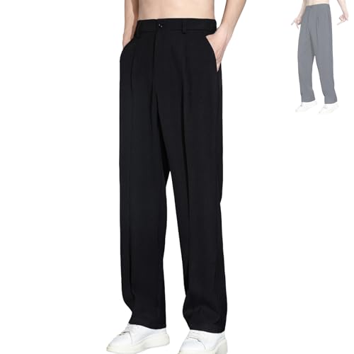 Dualego Easemotions Super Stretch Ice Silk Comfort Everyday Pants, Fleurosta Stretch Waist Ice Silk Pant, Rovenfit Men Pants