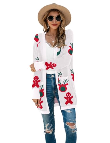 Image of TASAMO Cardigan Sweaters for Women Long Sleeve Open Front Casual Knit Fall Coat Oversized Soft Outwear with Pockets