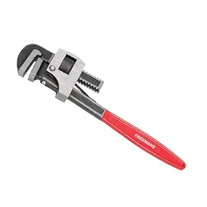 FREEMANS 14-Inch Stillson Type Pipe Wrench with Induction Hardened Teeth and Dip Painted Handle - 350mm Ideal for || Construction || Heavy-Duty Applications for Industrial & Professional Use