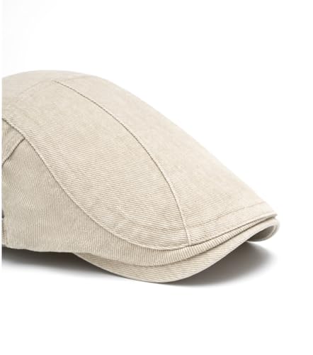 Image of Quanhaigou Unisex Denim Newsboy Hats Flat Ivy Gatsby Cabbie Driving Berets Hat Cotton Dad Cap for Men Women