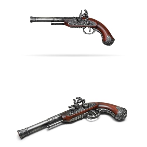 14\" Collectible Foam Pirate Flintlock Replica | Historical Cosplay Prop, Safe Pirate Costume Accessory & Display Décor