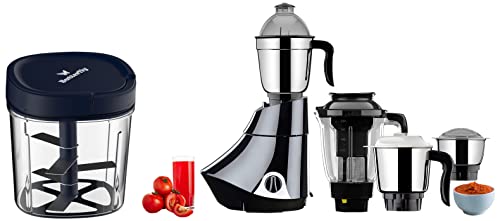 Butterfly 750 Watts 4 Jar Mixer Grinder and 900 ml Unbreakable Chopper Combo
