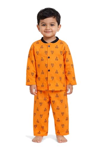Image of 3BROS BodySuit /Dress for Boys /Girls Full Pajama & Casual Full Sleeves Night Suit Top Combo Kids Set