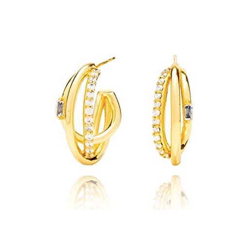 Boucles d'oreilles Zircon Diamant Noir femme bijoux tendance YXWYXWA