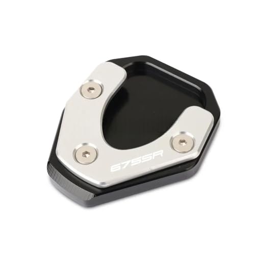 Agrandisseur de béquille latérale CFMOTO 675NK 2025 accessoire plaque support argenté