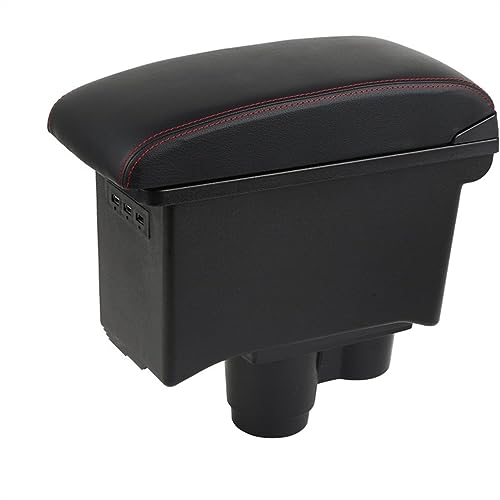 Accoudoir pour Renault Dacia Duster 2 3 2018-2021 double couche cuir noir avec USB console