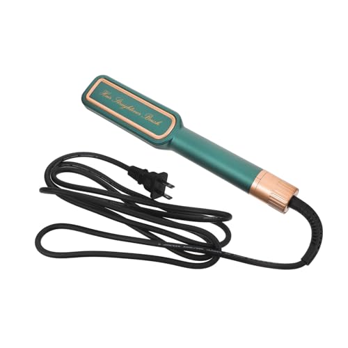 Plancha para el Cabello Portátil con Temperatura Ajustable, Placas Cerámicas, Color Verde, Enchufe Estándar EE.UU., Ideal para Viajes y Estilo Diario miniatura 1