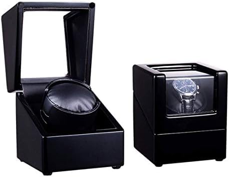 Mechanical Watch Shaker Automatic Watch Winder Box for 1 Watches, Finish Quiet Motor AC Adaptor & Battery Operated