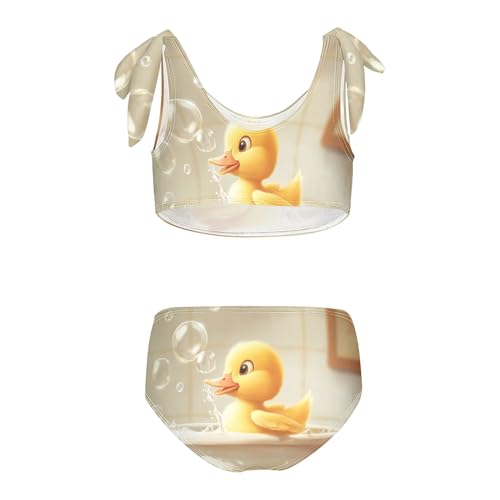 Cute Duck Play in Tub with Bubble Girls Bikini Sets 2 Piece Swimsuits Bathing Suit Swimwear2