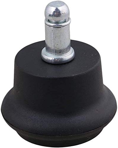 5PCS Low Profile Bell Glides Replacement Office Desk Chair or Stool Swivel Caster Wheels,Easy Conversion from Wheeled Casters to Stationary Feet to Protect Wood or Hardwood Floor