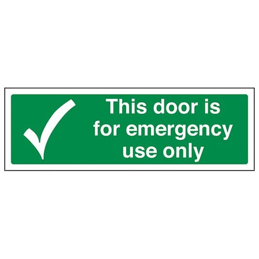 This Door is for Emergency use only Sign Sticker, Waterproof Sticker Sign