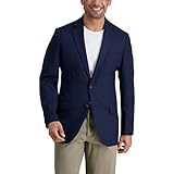 Haggar mens The Active Series Classic Fit Gabardine Blazer Business Suit Jacket, Indigo, 42 Short US