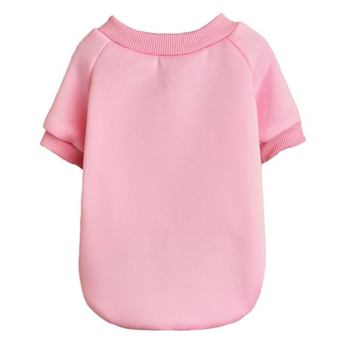 Image of Soft Puppy Sweater for Small Dogs Winter Knit Pullover, Pink XS | Elastic Cuffs Pet Clothes, Holiday Party Matching, Fall Winter Daily Outfit, Soft Breathable Machine Washable Sweatshirt
