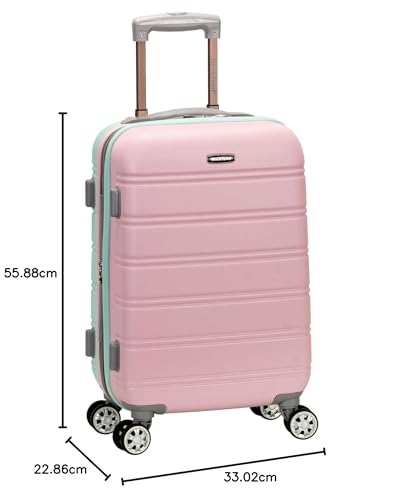 Image of Rockland Melbourne Hardside Expandable Spinner Wheel Luggage, 2TONEBLUE, 2 Piece (20 inch /28 inch), MINT, 2 Piece (20 inch /28 inch), Melbourne Hardside Expandable Spinner Wheel Luggage