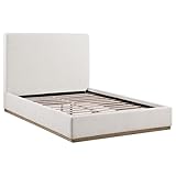 Coaster Home Furnishings Knox Transitional Boucle Upholstered Queen Size Panel Bed Frame Platform Bed 53-inch Headboard Cream 302053Q