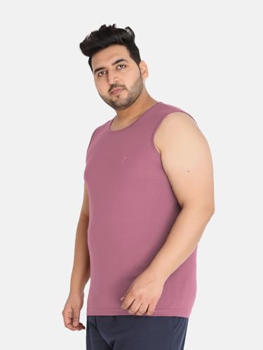 Image of CHKOKKO Men Cotton Regular Fit Tank Tops Sleeveless T-Shirt Gym Wear Vest Solid Stylish Round Neck Running Sando For Sports Workout Fitness & Casual Or Beach Wear
