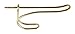 National Hardware N186-866 3" Brass Wire Coat/Hat Hook 2 Count